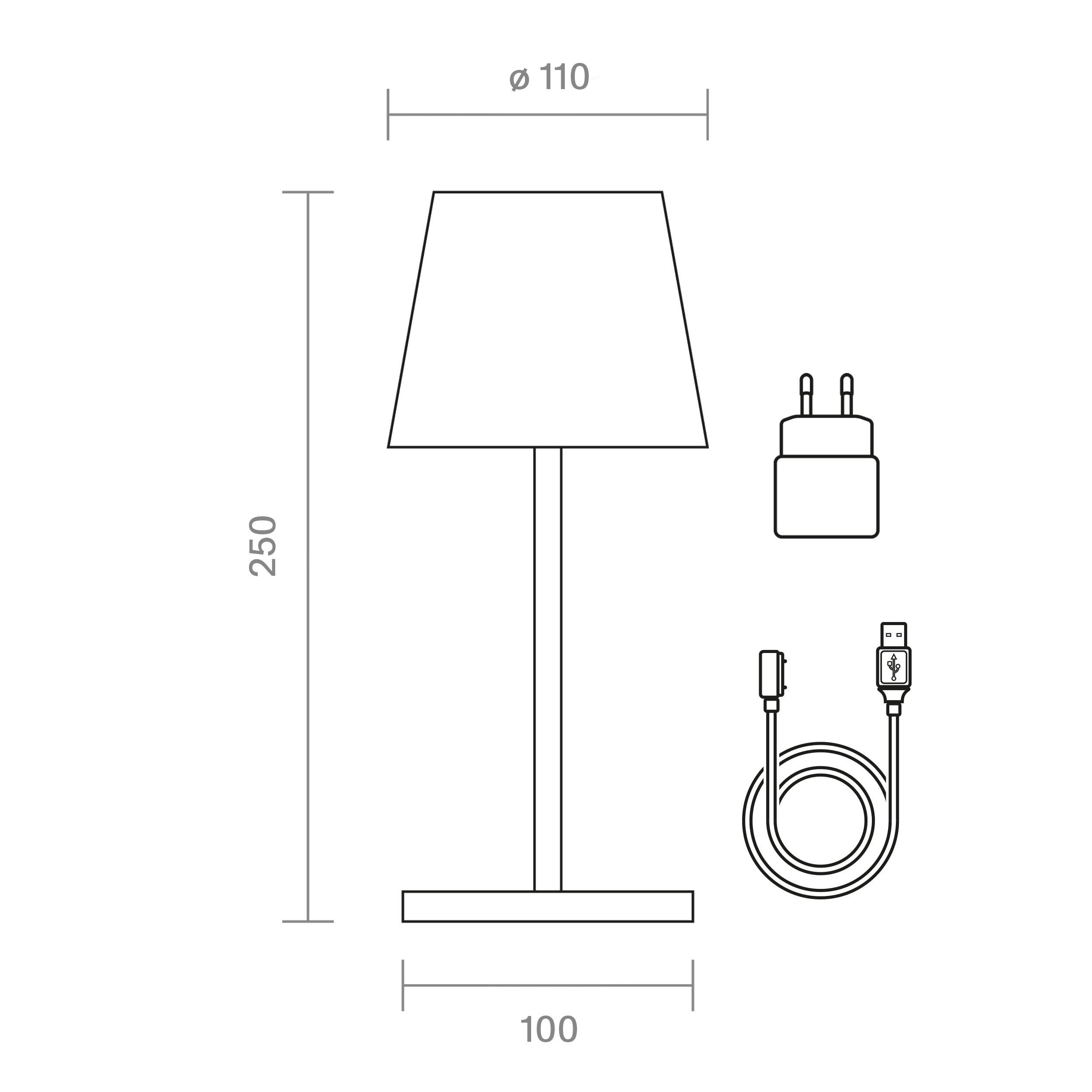 SIGOR Nuindie 1.0 mini LED Akku-Tischlampe, rosegold | Dimmbar • Indoor & Outdoor • IP54 • 25 cm • Easy Connect • 12 h Leuchtdauer