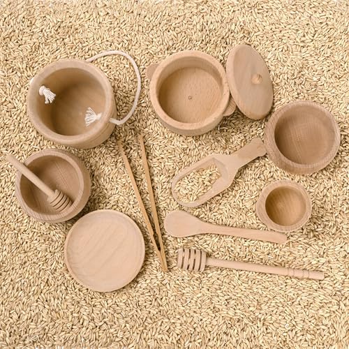 MONT PLEASANT Montessori Sensory Bin Toys for Toddlers, 11pcs Wooden Toys by MONT PLEASANT - Image 5