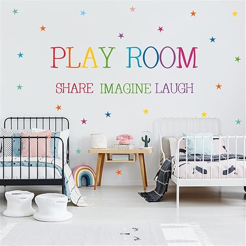 Miniatura 3 de Calcomanías de pared coloridas con citas inspiradoras para sala de juegos, proverbios ingleses, calcomanías de pared para despegar y pegar,