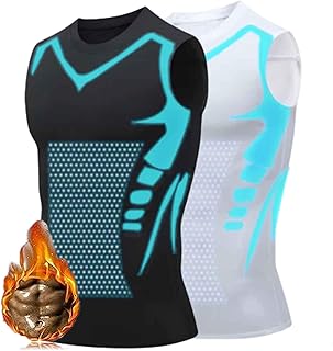 2023 New Version Ionic Shaping Sleeveless Shirt, Version Energxcel Ionic Shaping Vest, Men Ice Silk Body Shaper T-Shirt