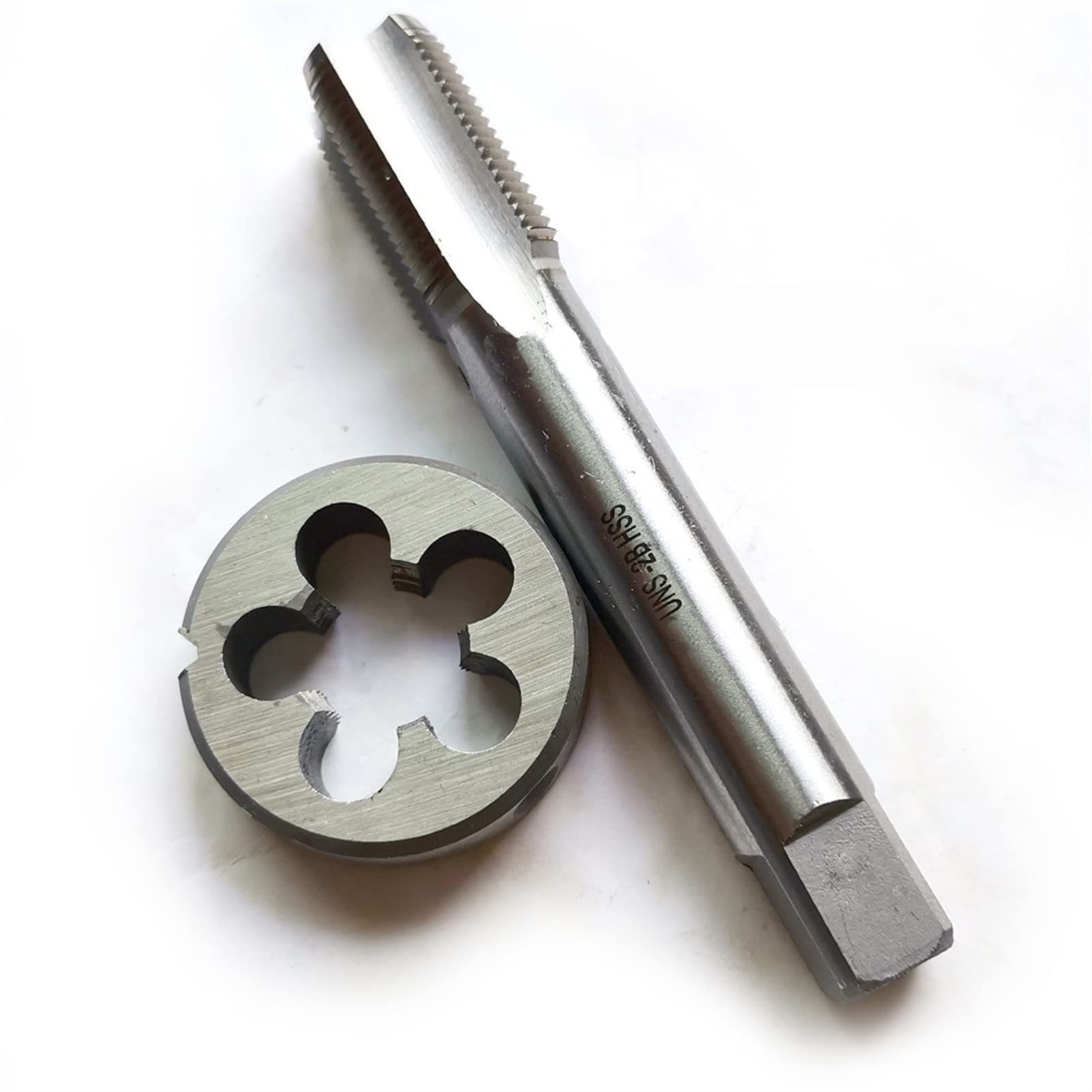 FMingNian 2pcs/set HSS Unified Screw Thread Tap And Die Set UN UNC UNF 11/16 Fine Round Dies Taps UNS 11/16-12 11/16-16 11/16-18 11/16-20 (Color : 1set Right hand, Size : UN 11l16-24)