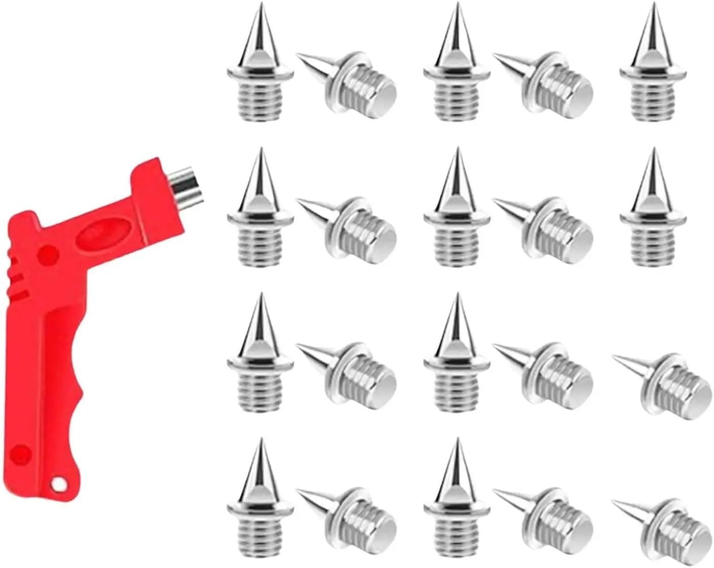 100Pcs Track Shoe Spikes Professional Portable with Wrench for Short Distance Running Training Practice Outdoor Sprint