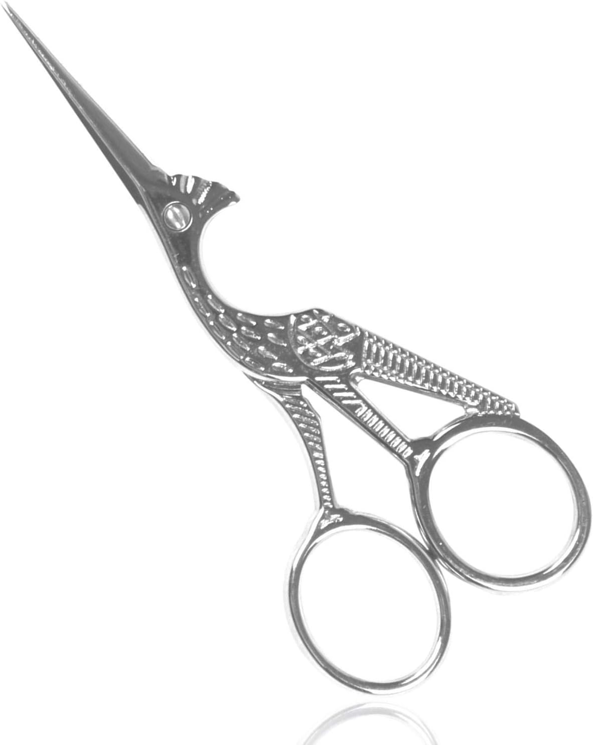 BIHRTC 4.5 Inch Embroidery Scissors Bird Design Sewing Scissors Stainless Steel Sharp Silver Small Scissors Shears for Office Cutting Paper Craft Sewing Needlework Art Work & Everyday Use