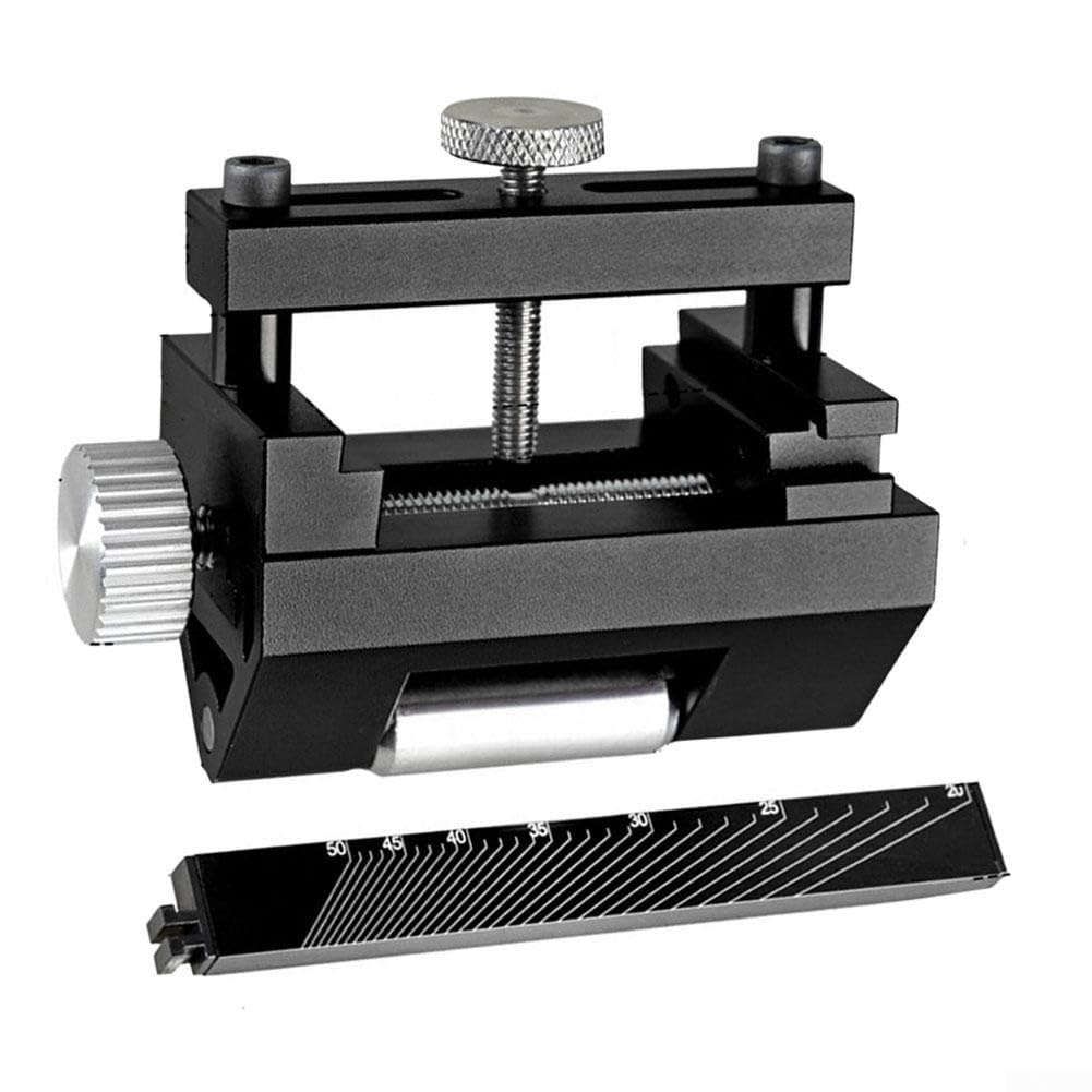 Guide d'affûtage robuste en acier noir pour burins de menuisier