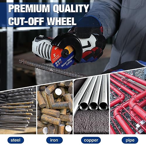 Workpro W124786 20-Pack Cut-Off Wheels, 3 X 3/8-Inch Metal&Stainless Steel Cutting Wheel thumb #3