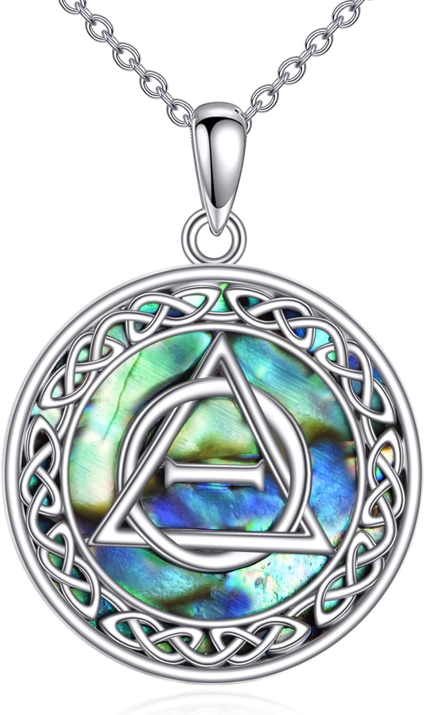 Celtic Jewelry Necklace Gifts Sterling Silver Good Luck Irish Vintage Triquetra Trinity Celtics Love Knot Pendant Necklace Christmas Gifts for Women Mother