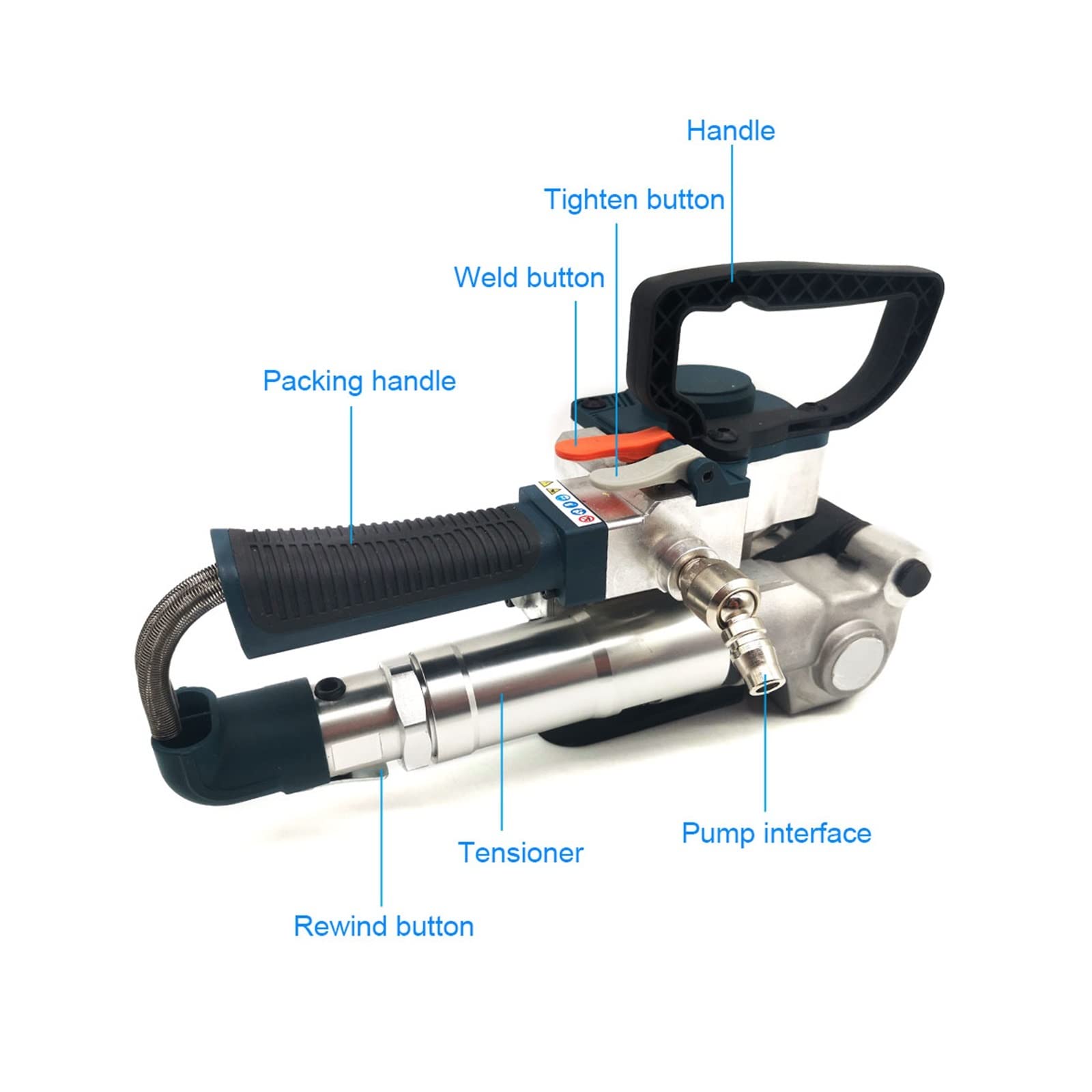Pneumatisches Umreifungsgerät B19 Handumreifungsmaschine for 1/2''-3/4&'PP/PET-Gürtelkarton aus Holz Industrieverpackung