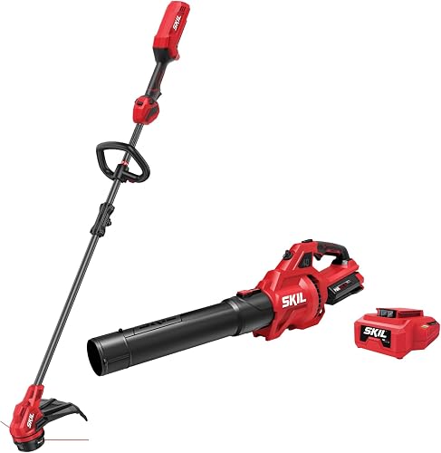 PWR CORE 40 Brushless 40V 14-Inch String Trimmer and 460CFM Blower Combo Kit, Includes 2.0Ah Battery and 60W Charger - CB1400C-11