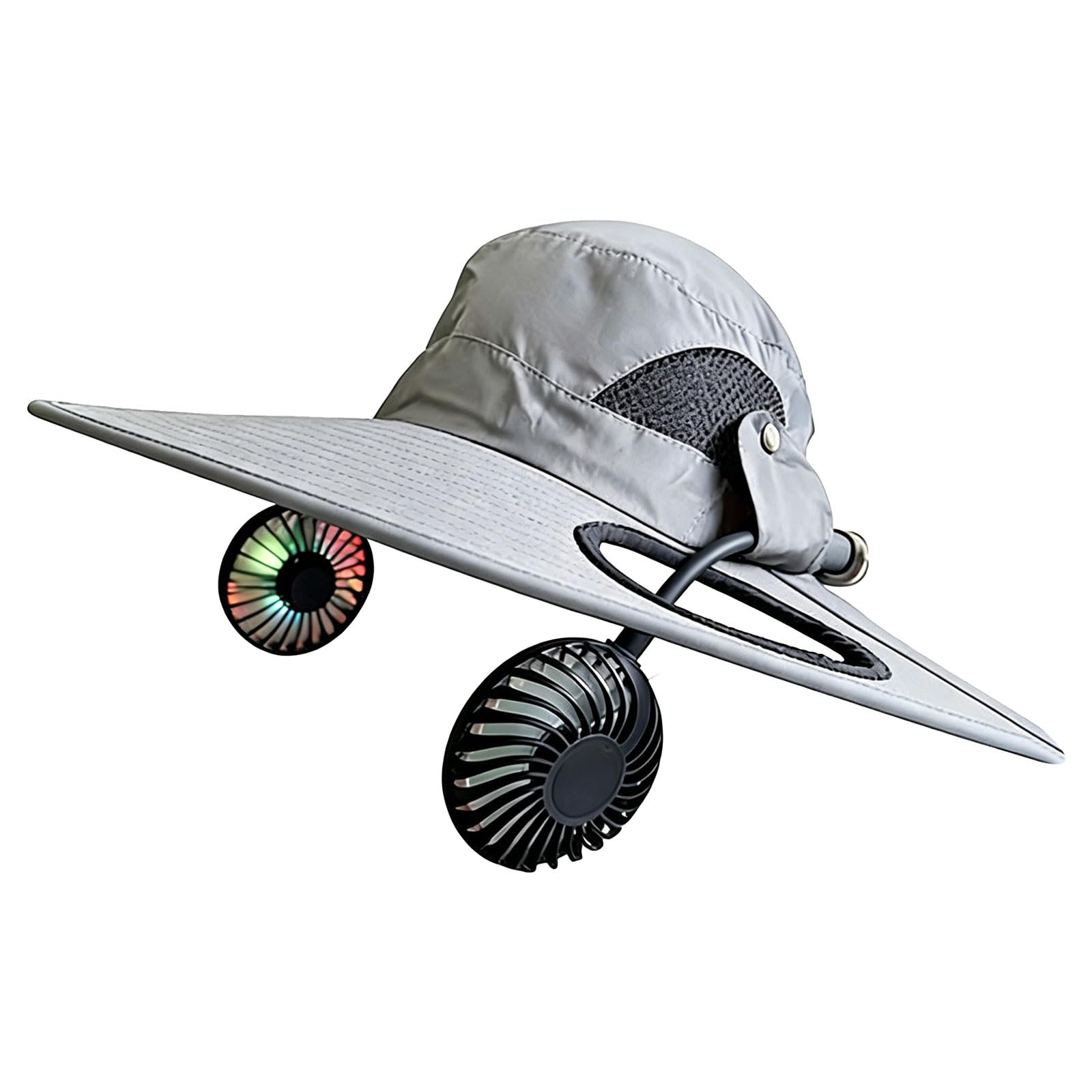 Jazuaiao Lightweight Sun Hat Integrated Draft Rechargeable Battery for Beach Camping Unisex Fan Hat