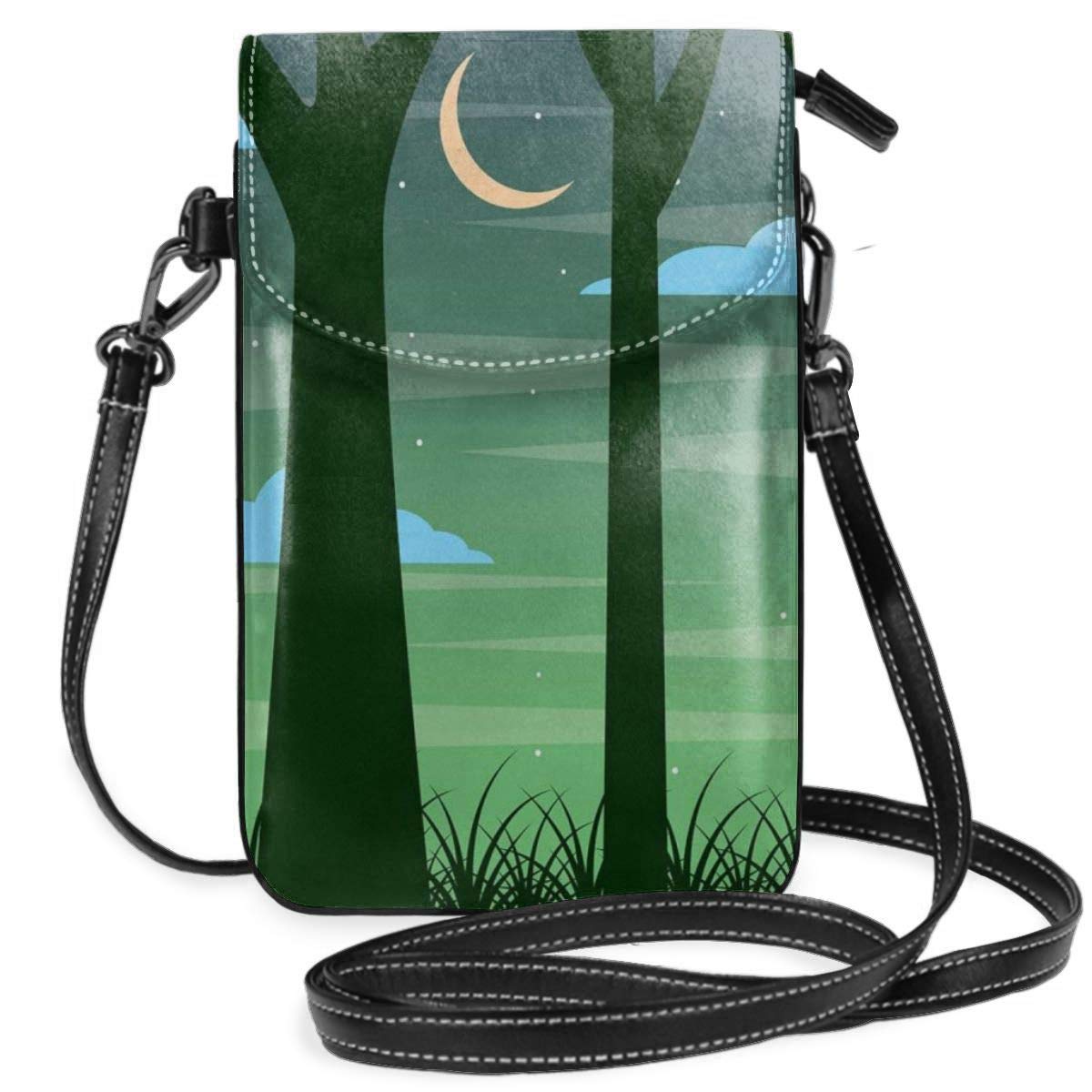 Women Small Cell Phone Purse Crossbody,Gather Here With Grateful Heart Quote Minimalist Hand Written Calligraphy