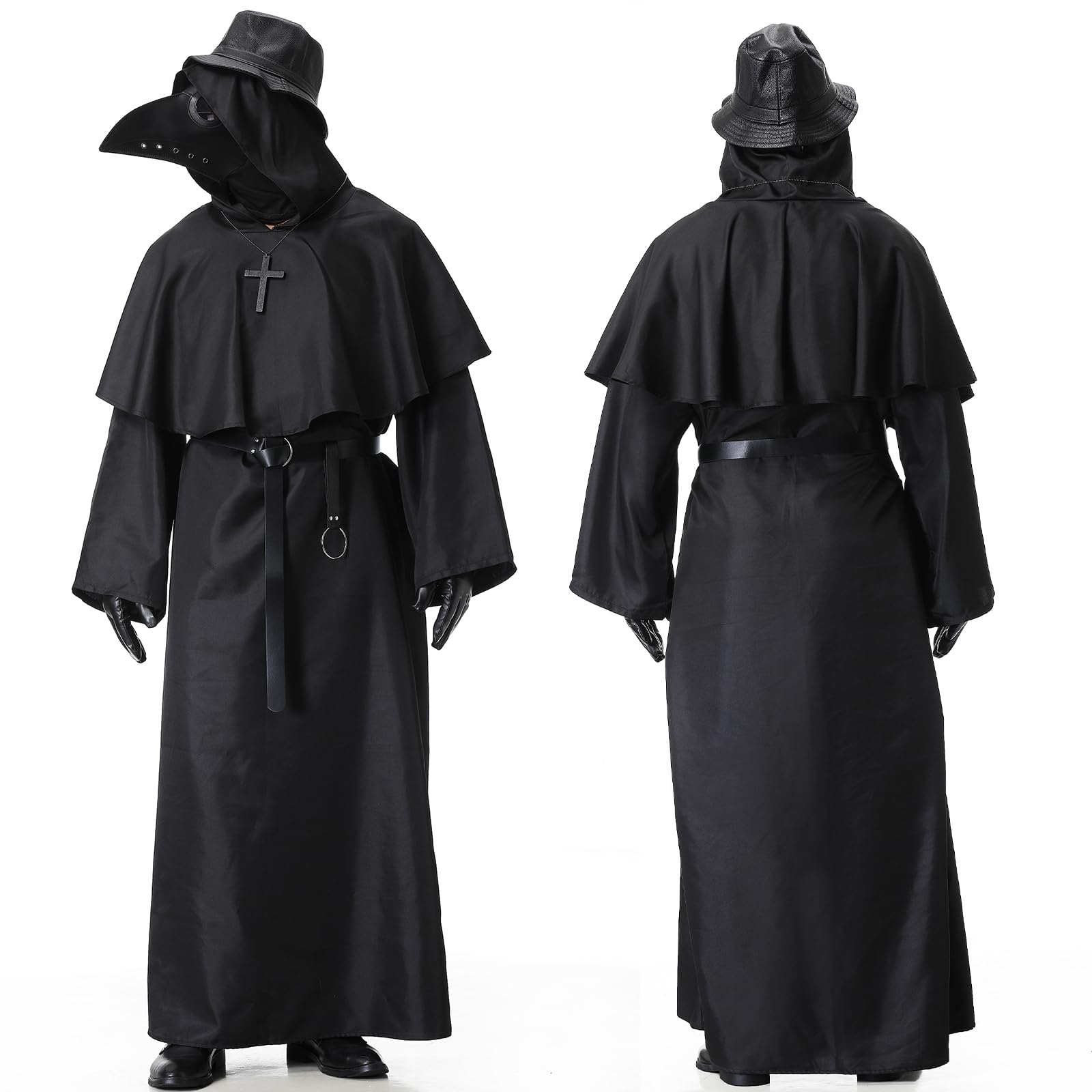 Costume de docteur de peste, pour homme, plague, costume de docteur de peste, médiévale, cospaly, avec masque de docteur de peste, pour Halloween, carnaval