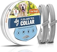 UDyoude Flea & Tick Collar for Dogs - 8 Months Protection, Adjustable for Medium & Large Breeds, Natural Ingredients, Pack of 2
