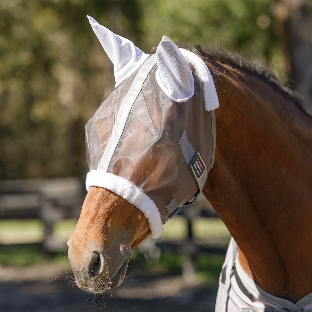 Schneiders Mosquito Mesh II Fly Horse Masks | Insect Protection & UV Shield | Breathable 350D Mesh | Contoured Fit | Safety Reflective Trim