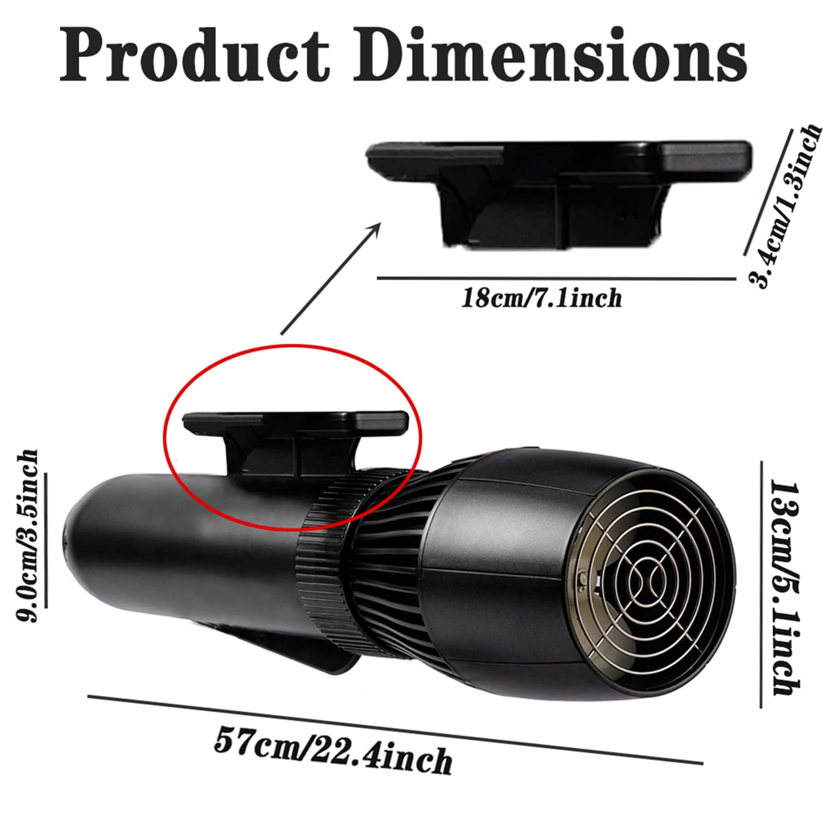 Scooter Subacuático, Propulsor Subacuático Eléctrico de 500W con Motor Sin Escobillas, Batería de 10000mAh, Control Remoto de Reloj, Scooter Acuático de 40M de Profundidad, para Buceo y Snorkel