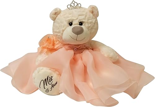 Quince Anos Quinceañera Última muñeca Muneca Centro de mesa de peluche con vestido rubor rubor-B16831-29 Blush-b16831-29, Blush-kk18729-29