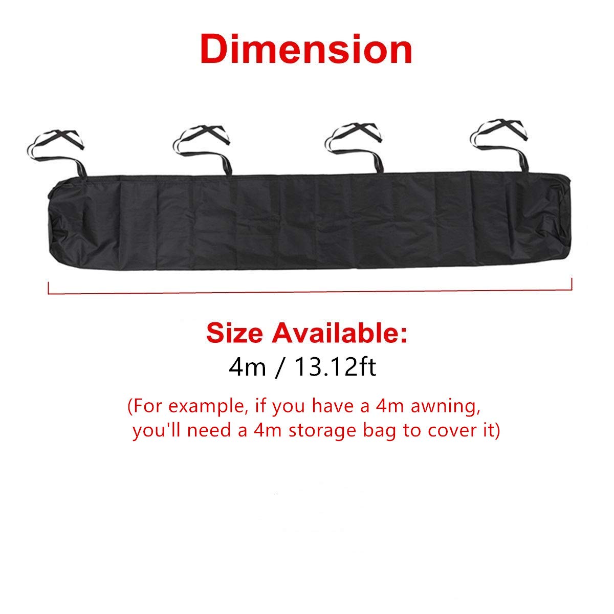 Bâche Protection Auvent Hiver ISAKEN - Tissu Oxford 300D - Étanche UV - Tailles 200 à 500cm