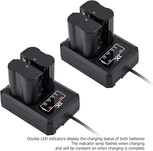 Miniatura 5 de JJC EN-EL15 Cargador de batería USB doble ranura para Nikon ZR Z5 II Z5II Z6III Z6 III Zf Z f Z6II Z6 II Z7II Z7 II Z6 Z7 Z5 D850 D780 D750 D610