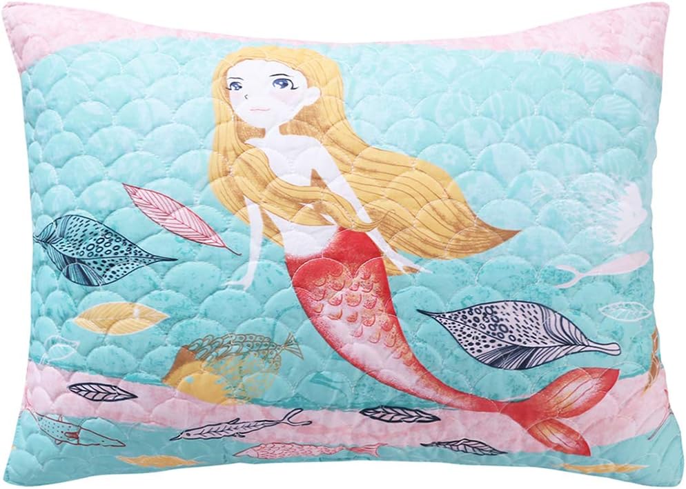 Greenland Home Mermaid Pillow Sham, Standard, Multicolored