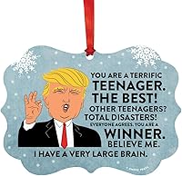 Vista 15 de Andaz Press Divertido presidente Donald Trump Fancy Frame Recuerdo Adorno de Navidad Regalo de mordaza, Perra fantástica, 1 paquete, ideas de regalo