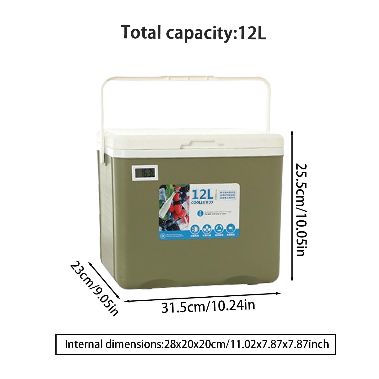 Contenitore refrigerante portatile, da viaggio, da campeggio, contenitore per alimenti per picnic, pesca per frutta, latte materno, succhi di frutta, bevande, latte, regali adatti per uomini e donne