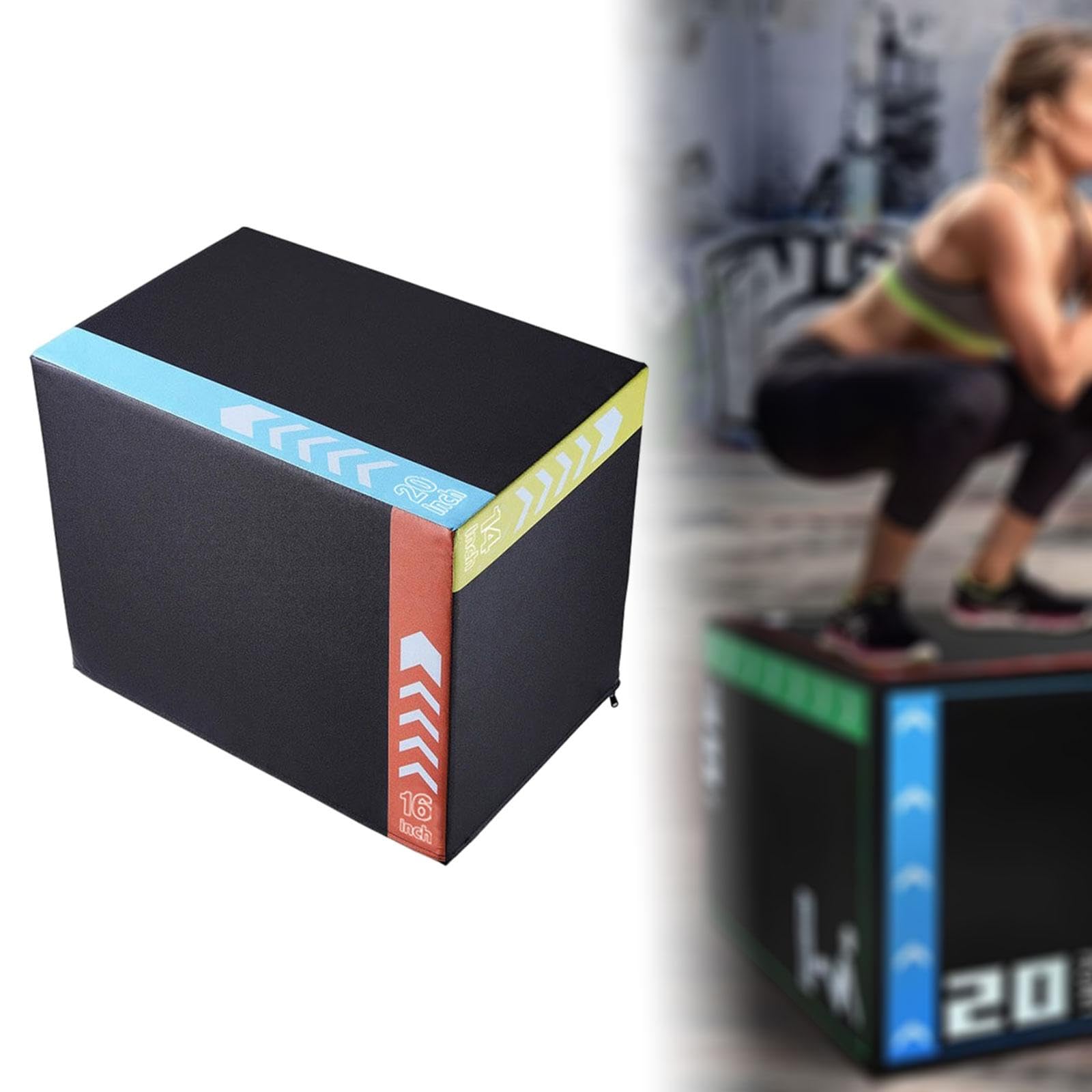 Caja pliométrica 3 en 1, cajas pliométricas de PVC, plataforma pliométrica de alta densidad para gimnasios domésticos y comerciales