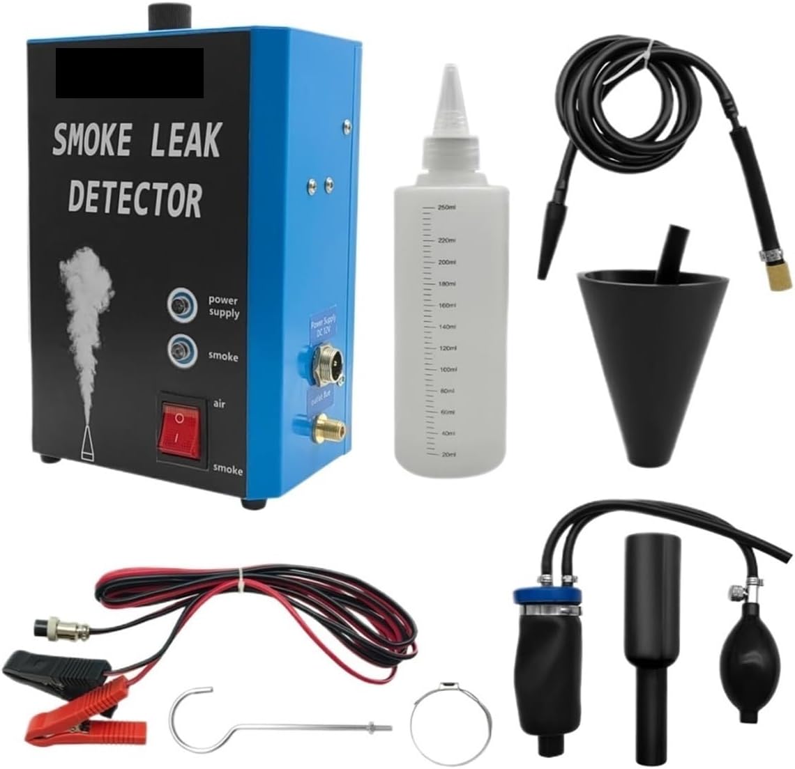 Smoke Leak Detector Compatible with Cars and Motorcycles Smoke Machine Diagnostic Tool Vacuum Leak Detection, Fast Smoke Output