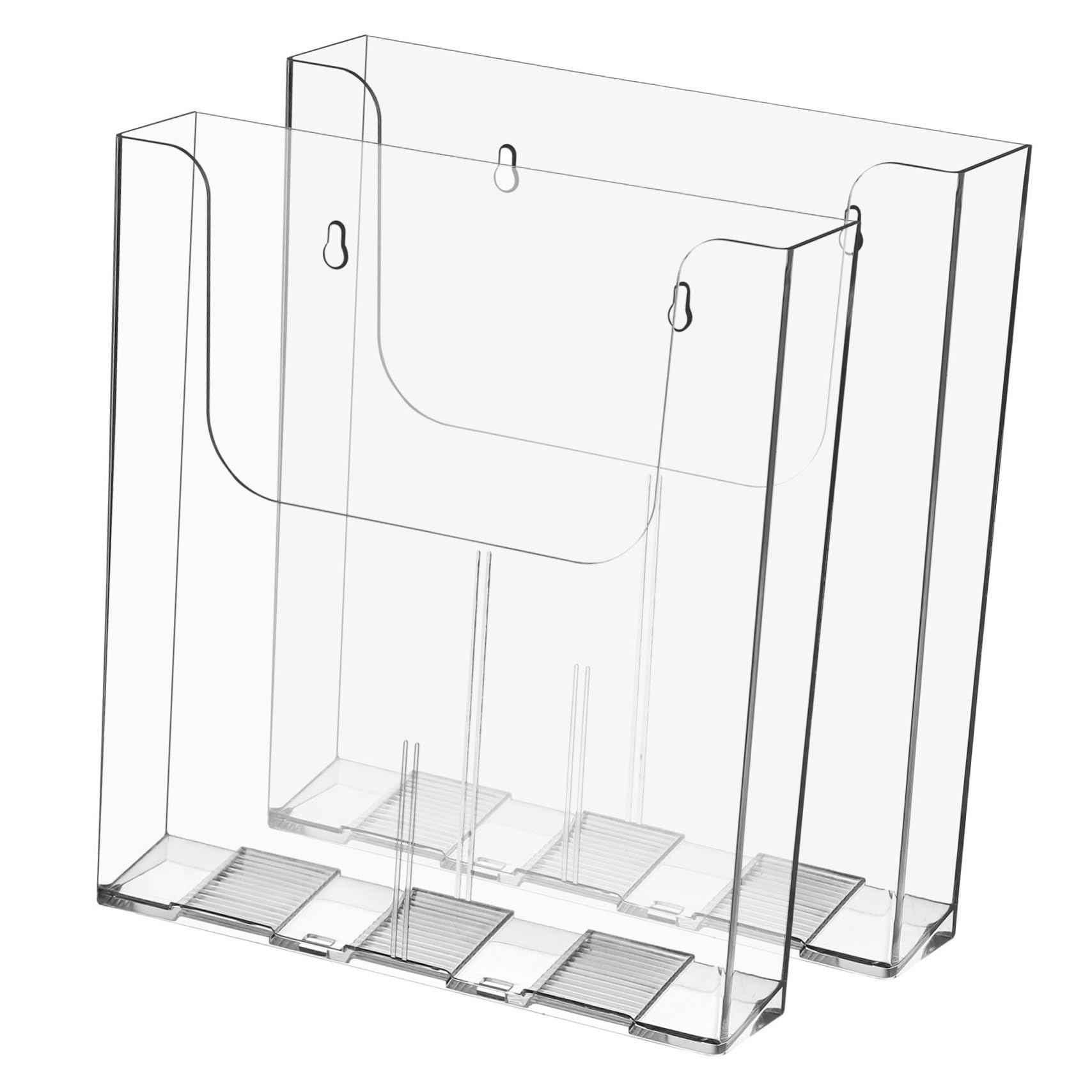 BCOATH Versatile Wall Hanging File Organizer A4 Acrylic Flyer Display Holder for Office Exhibition Use