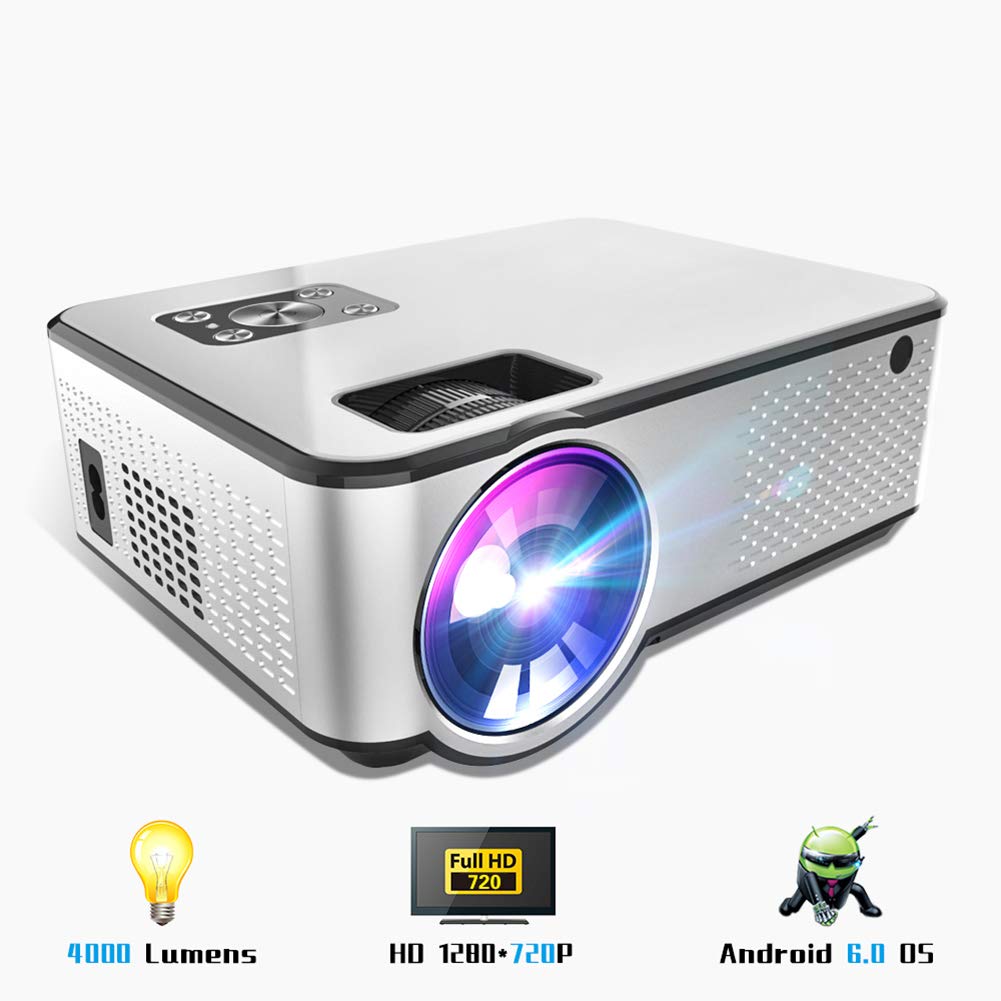 C- Proiettore Proiettore Full HD, Supporto per proiettore LED Home Theater 1080P 4K Video Tramite HDMI Home Cinema Videoproiettore, Computer Portatile Compatibile TV Dvd PS4