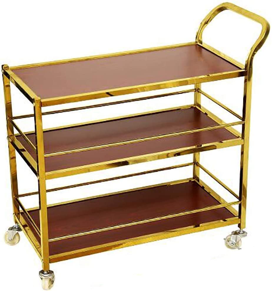 Carrito de cocina comercial de 3 estantes isla de cocina doméstica mueble auxiliar