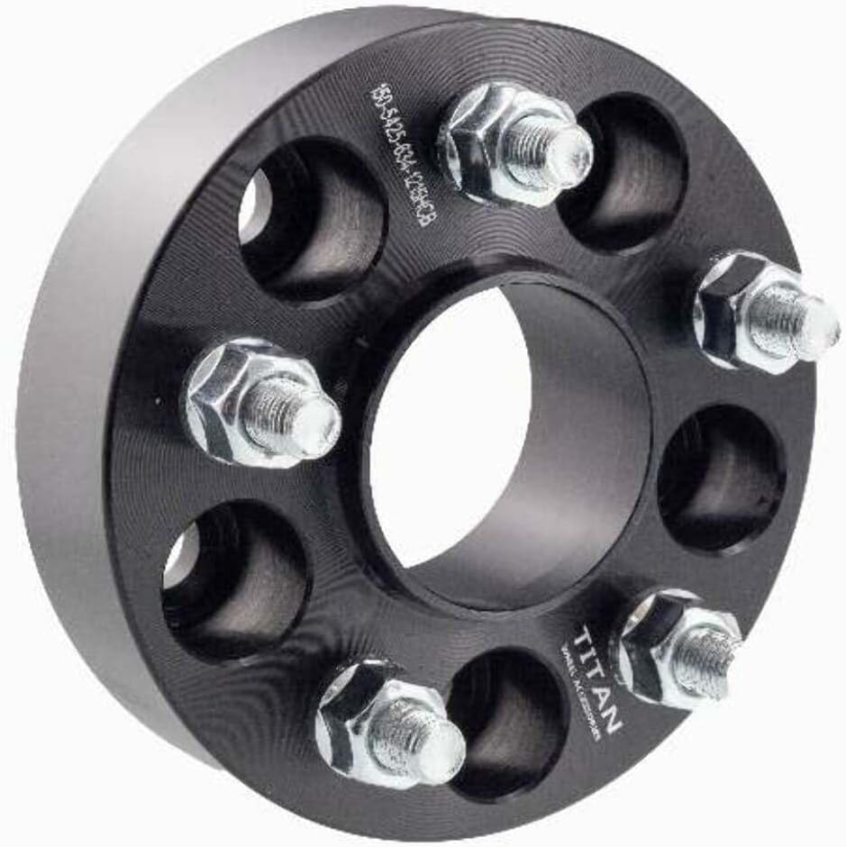1" 5x4.25 Hubcentric Wheel Spacers - Fits Ford Bronco Sport Escape Fusion Focus Transit - 1 Inch (25mm), 5x108, 63.4mm Hub, 12x1.5 Studs - Set of 4 - Black