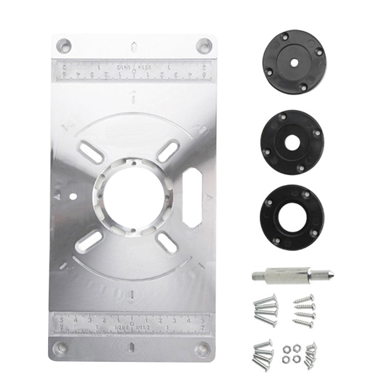 HDOYTXXM Woodworking Router Table Insert Plate with Aluminium Construction for Enhances Wood Milling & Trimming Accuracy Aluminum Insert Plate
