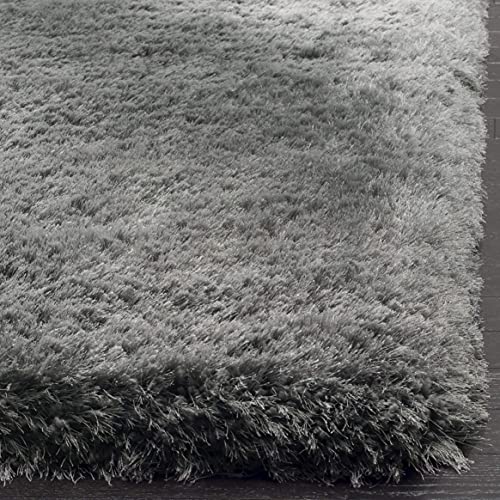 Image of Urban Modern Decor Features 6x8 Feet Modern Soft Shaggy Carpet Thick, Fluffy & 2 inch Pile Shag Rug for Your Kids Room, Bedroom & Livingroom(6x8 feet, Silver Plain)