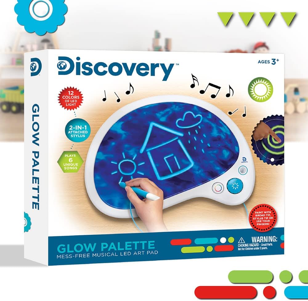 Discovery Mindblown Drawing Glow Board Mess Free, M