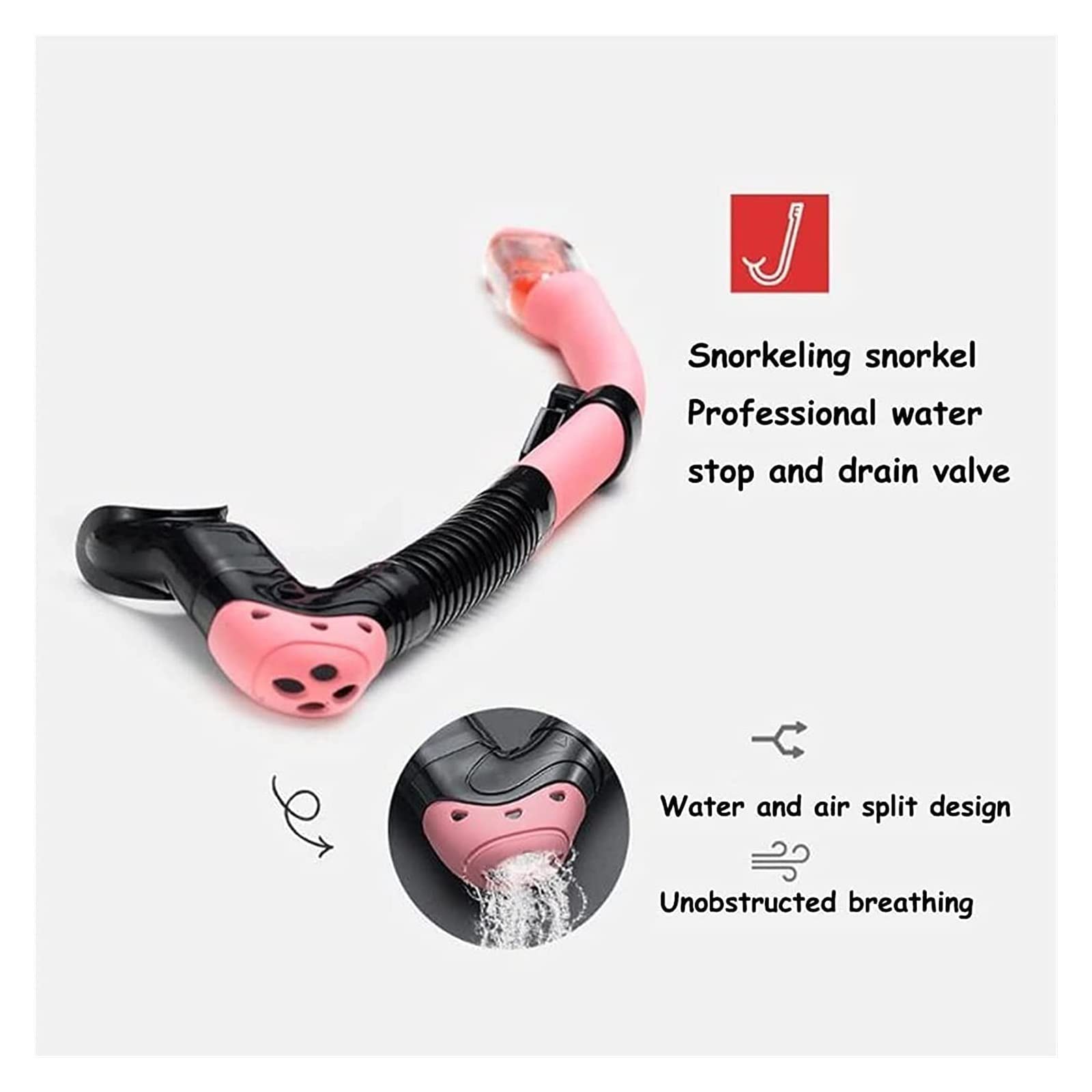 WLP Maschere subacquee Maschera Subacquea Occhiali Anti-soffocamento for Adulti Full Dry Snorkel 2 Pezzi Set di occhialini da Nuoto Sigillati in Silicone
