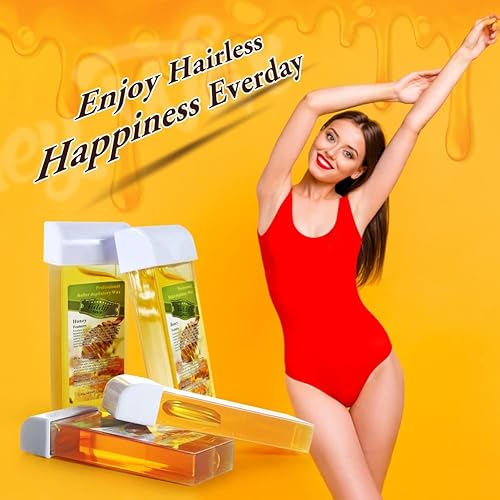 Miniatura 6 de Liddy Dance Kit de recarga de rodillo de cera para depilación, cartuchos de cera suave para depilación corporal, piernas y brazos (3.52 onzas, 4