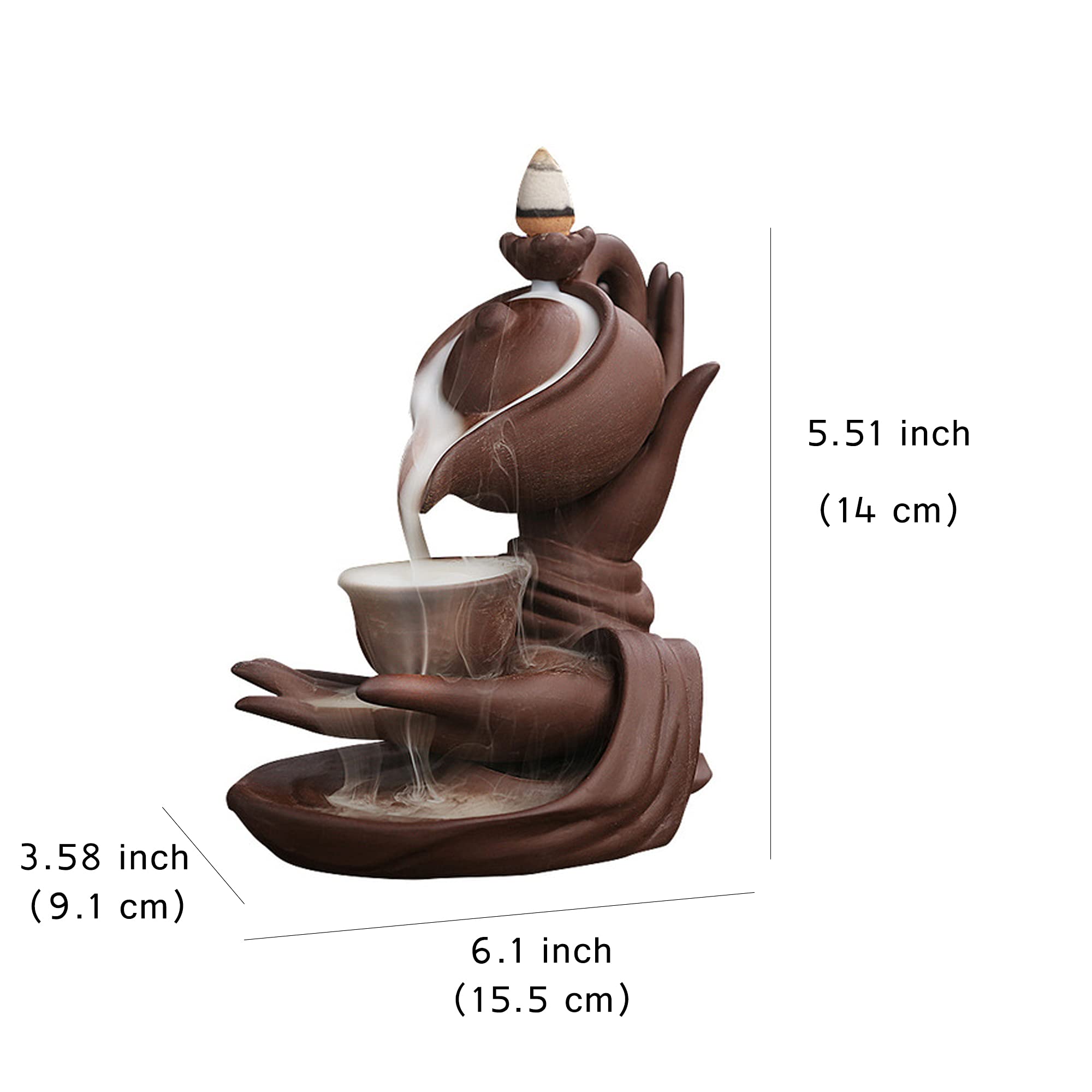 Amazon｜レトロ セラミック 逆流香炉 シミュレートされたお茶の注ぐ お