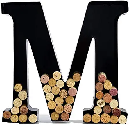 Metal Wine Cork Holder - Letters A-Z | Modern Wall Art | Home Bar Decor | Perfect Wine Gift
