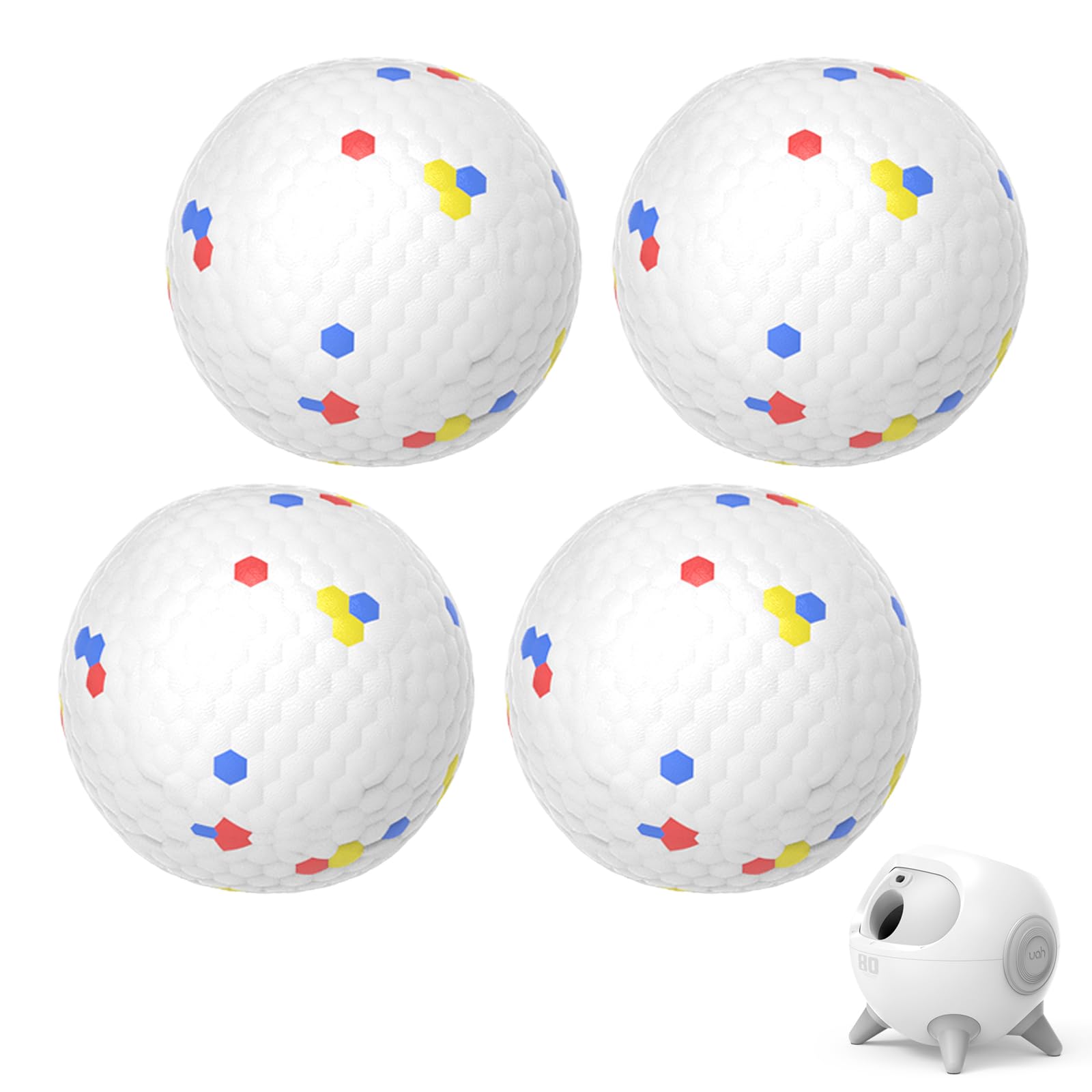 uahpet2.5inch iRetriever Balls 4Pack for iRetriever Dog Ball Launcher, Tear-Resistant ETPU Dog Chew Toy