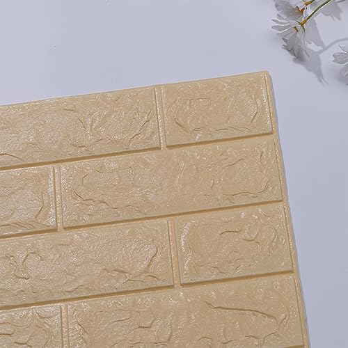 Miniatura 10 de LKXHarleya 10 pegatinas de pared de ladrillo 3D de 150 x 138in paneles de espuma autoadhesivos papel pintado de ladrillo para sala de estar TV fondo