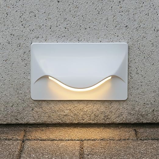 Premium 4 Module ITALLIC Smiley Foot Light – White Modular Recessed Step & Wall Light for Modern Interior Staircase Lighting (Pack of 1, Warm White)-picture-20