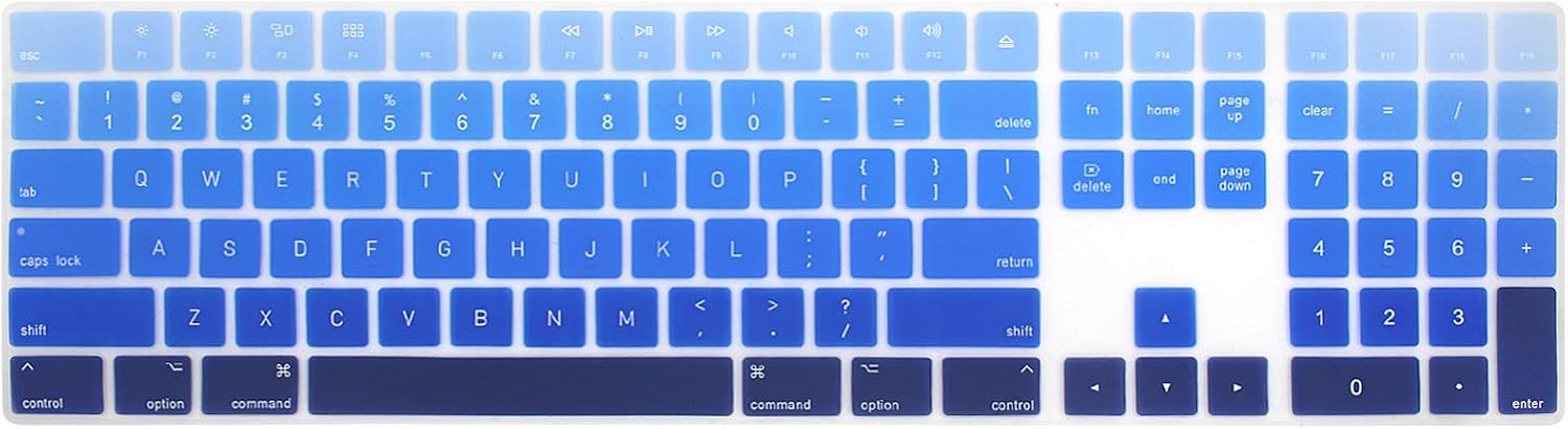 HRH Ableton Live Shortcut Hotkey Silicone Keyboard Cover Keypad Skin for Magic Keyboard with Numeric Keypad A1843 MQ052LL/A Released in 2017/2018(US/EU Layout)
