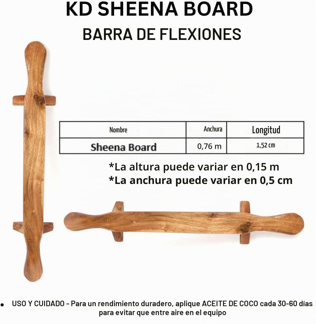KD Willmax SHENA - Barra de empuje para fitness Indian Club MEEL Karla Katai Fitness, equipo de madera duradero, 2.5 pies