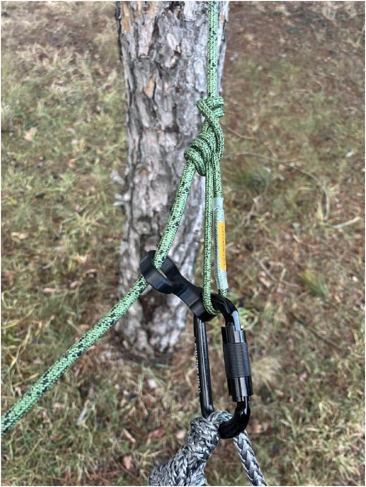 Saddle Hunting Figure Aider Tether and Linesman Ascender – Lightweight PETG Outdoor Gear Holder – One-Handed Climbing and Rope Adjustment Tool