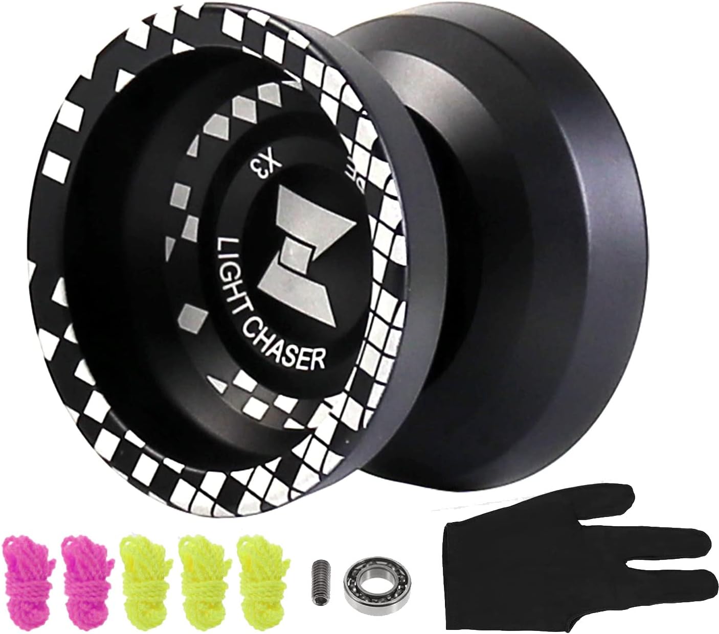 Yoyo Ball, Unresponsive Aluminum Alloy Yoyo Toy With 3pcs Strings Glove For Children Kids Boys Girls(Blue