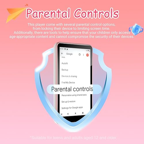 Miniatura 3 de Reproductor de MP3 con Bluetooth y WiFi, almacenamiento de 144 GB y sistema operativo Android, pantalla táctil de 4 pulgadas, radio FM, reproductor