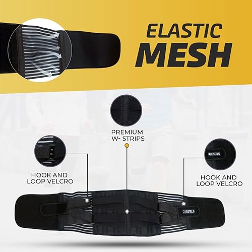 Miniatura 6 de Cinturón de apoyo de espalda baja para hombres y mujeres, el mejor soporte de espalda para aliviar el dolor de espalda con 6 estancias, diseño