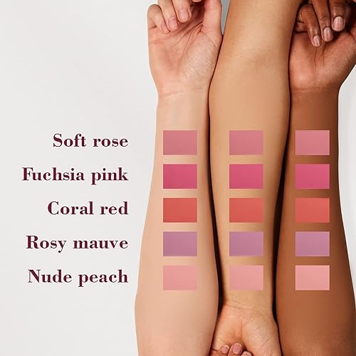 Miniatura 6 de Cilrofelr Rubor líquido rocío, rubor líquido crema suave para mejillas, pigmento construible y mezclable, textura ligera y suave, fórmula de larga