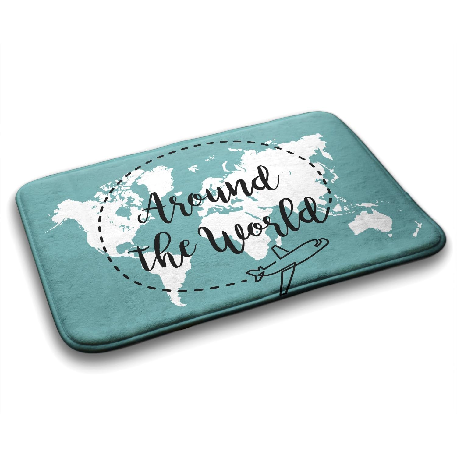 Tapis de salle de bains Carte du Monde 75x45 cm pour une décoration de chambre moderne