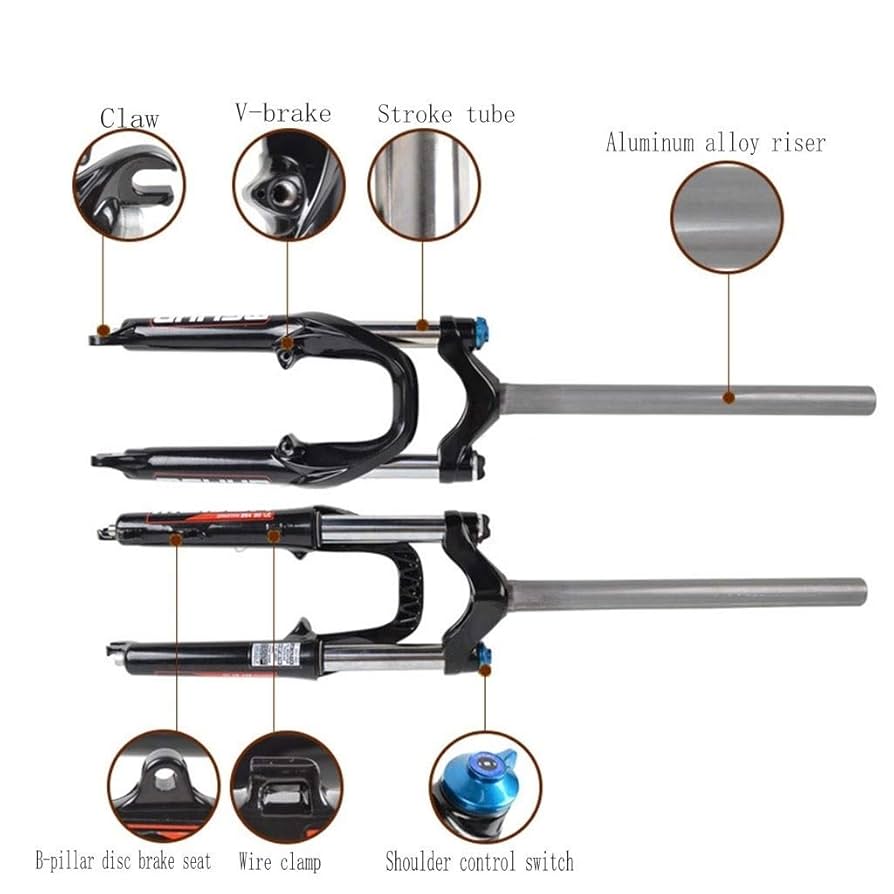 Amazon.com: Bike Suspension Fork 20 Inch Tube Long 350mm