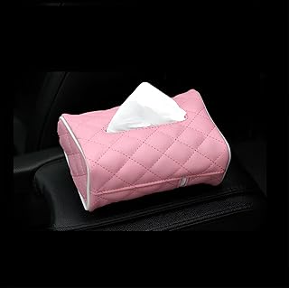 Leather Car Tissue Organizer, Seat Headrest Hanging Tissue Organizer, Multifunctional Hanging Tissue Paper Holder for Car Interior